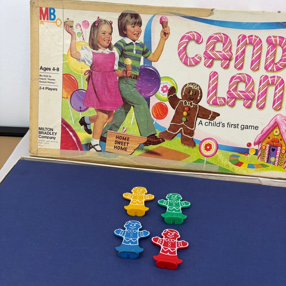 Vintage 1978 Milton Bradley Candyland Gingerbread Man Replacement Movers Set 4
